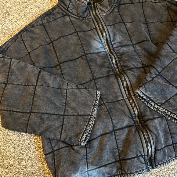 Free People Charcoal Puffer Jacket - Picture 3 of 15